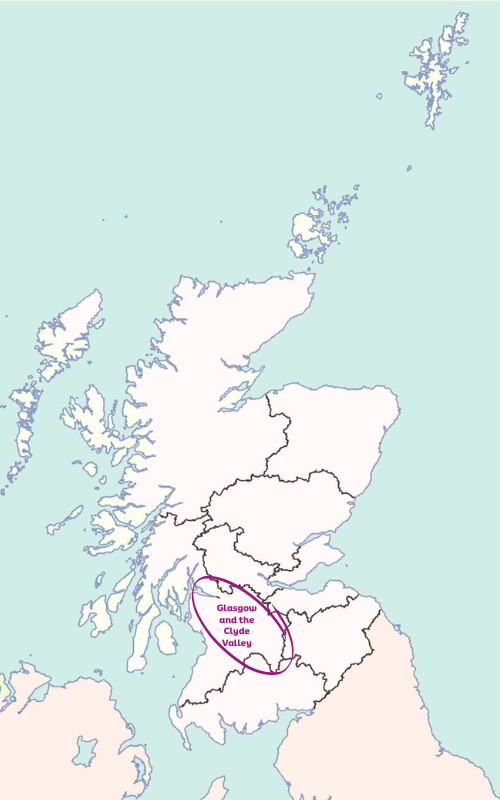 Glasgow and Clyde Valley on Map