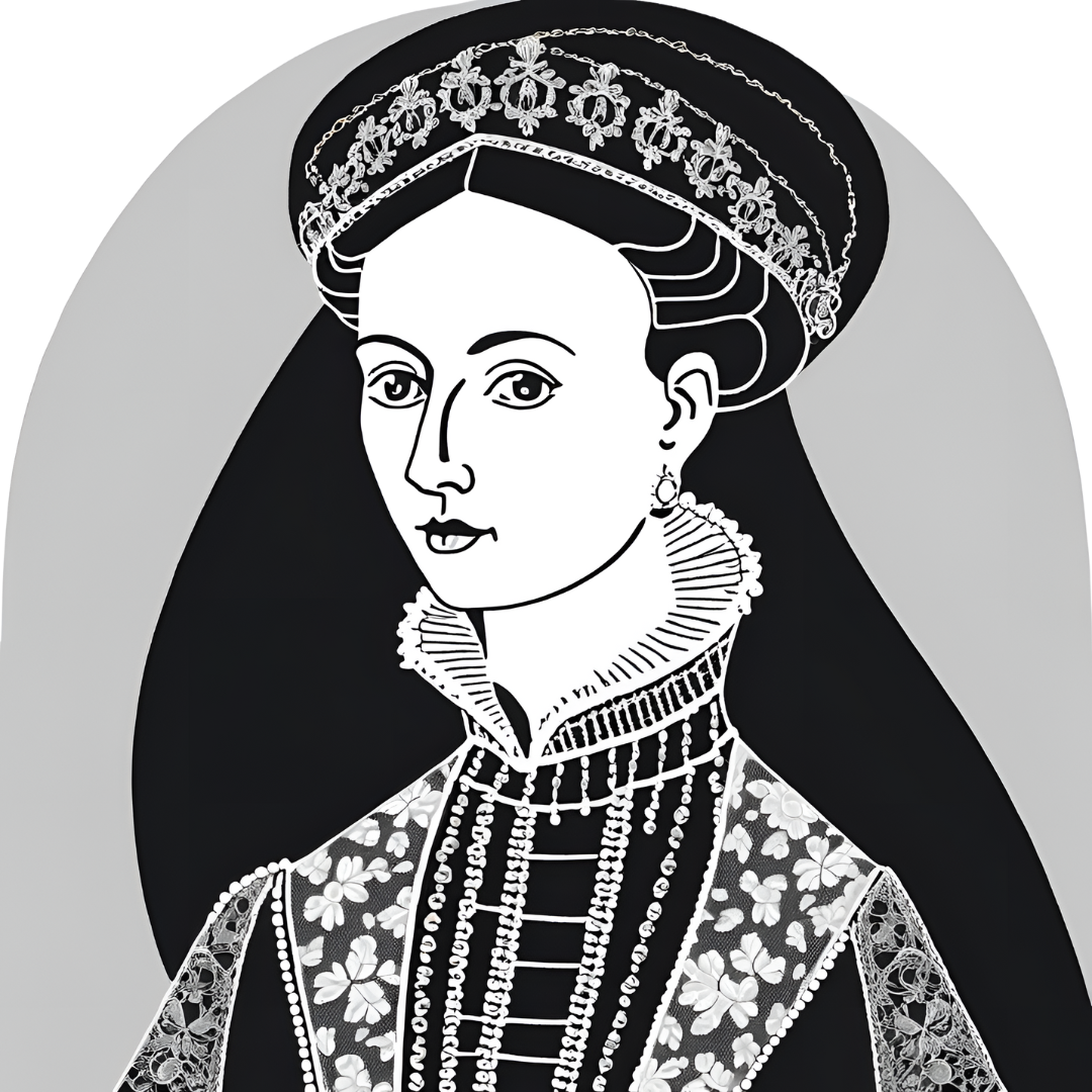 AI Generated pic of Mary Queen of Scots by Caroline Weir using Canva