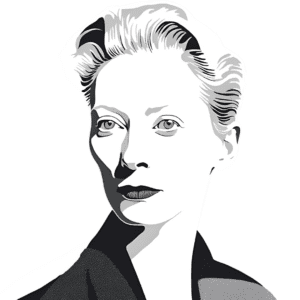 AI Generated image of Tilda Swinton using Canva - Caroline Weir