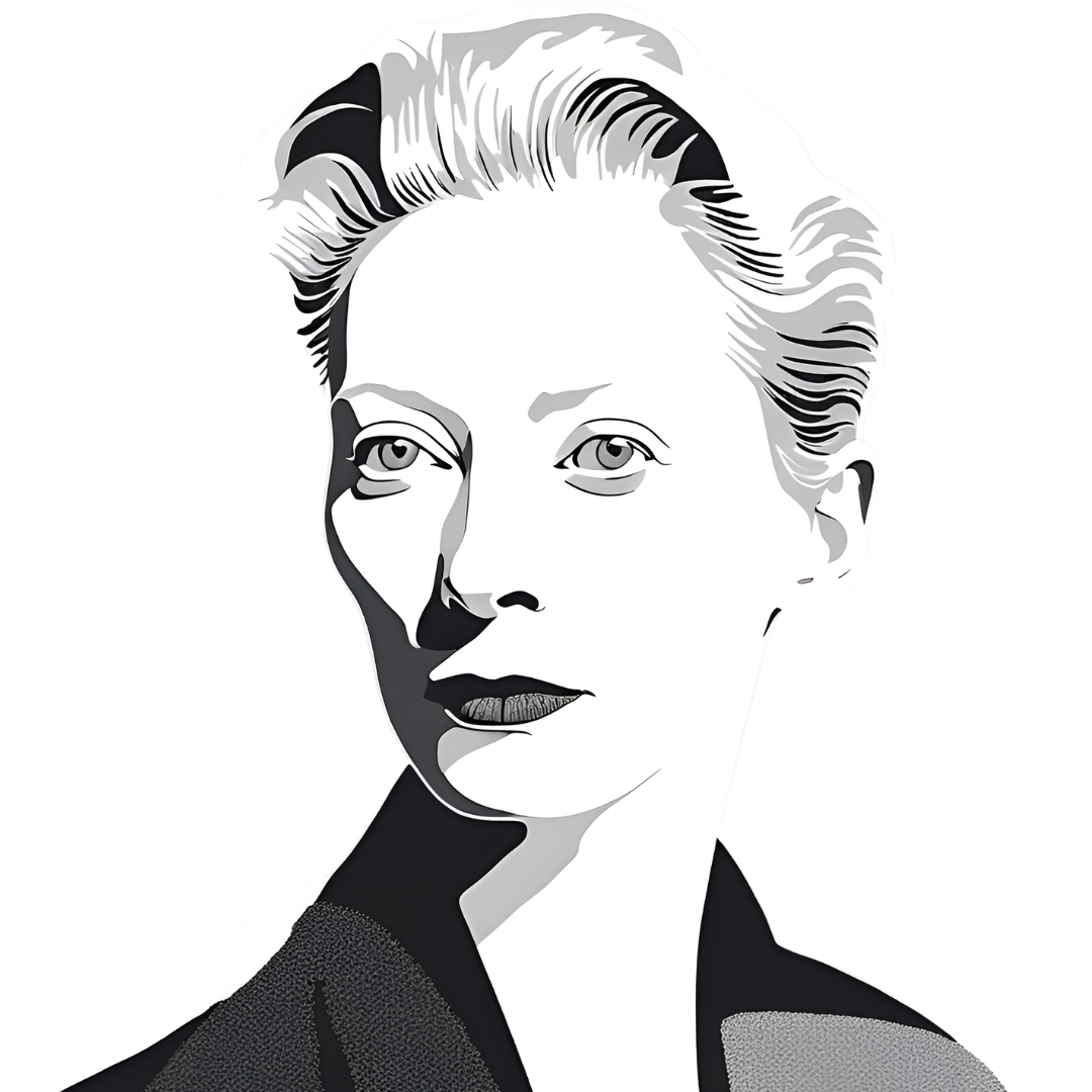 AI Generated image of Tilda Swinton using Canva - Caroline Weir