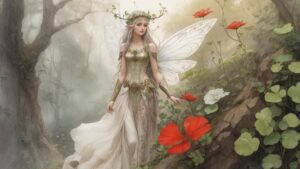 lady fairy in forest