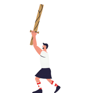 illustration tossing the caber