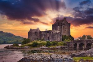Castle at sunset