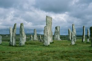Standing stones in a field