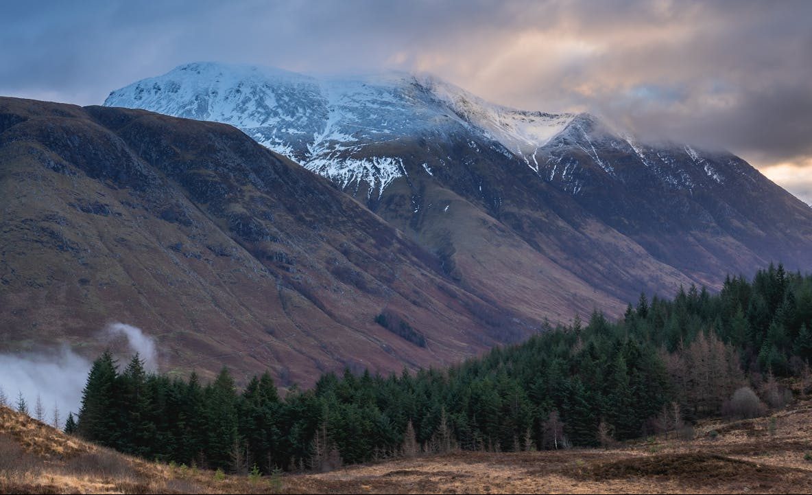 Mountain with snow caps