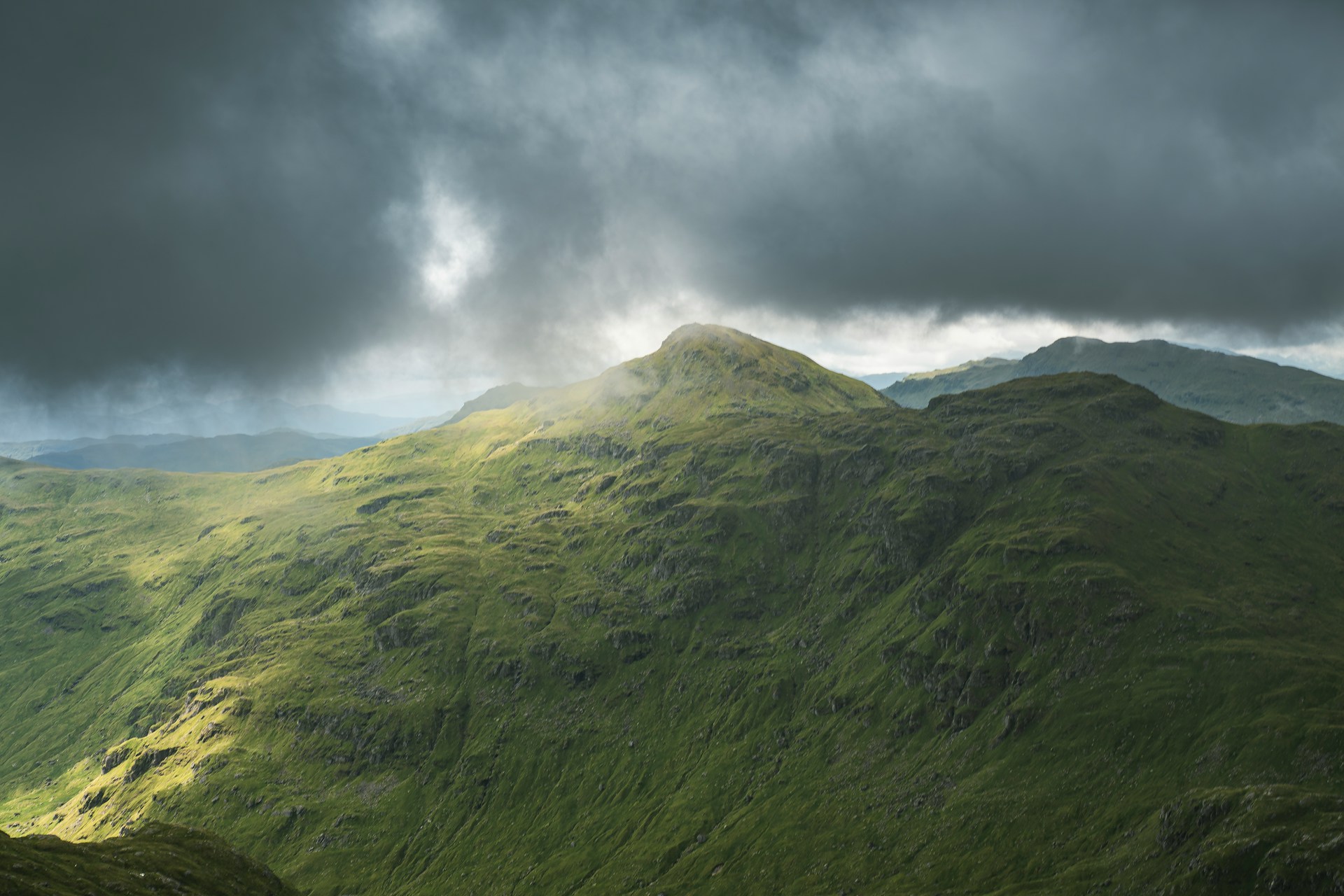 Mountain (Munro) in the clouds