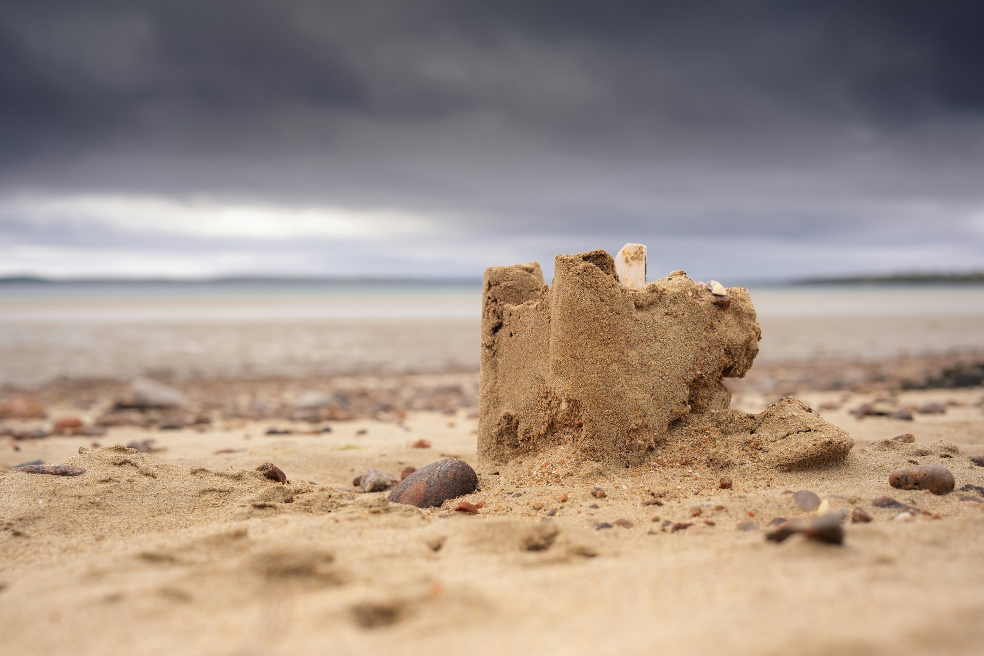 sand castle on beach